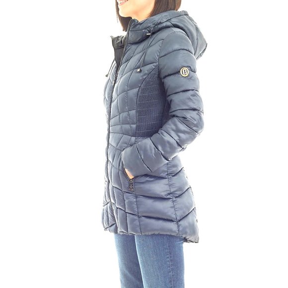 New With Tags Women's Bernardo Women's Quilted Jacket Coat Blue XS - Picture 3 of 12